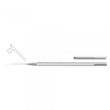 Lester IOL Manipulator Angled Stainless Steel, 12 cm - 4 3/4" Tip Diameter 0.25 mm
